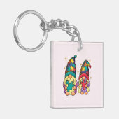 自閉症カップル格言 キーホルダー (正面左)