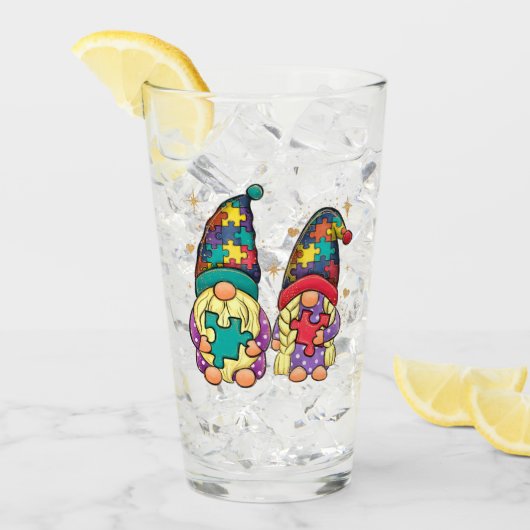 自閉症カップル格言 タンブラーグラス (アイス正面)