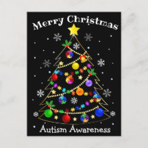 自閉症カラフルのクリスマスツリー