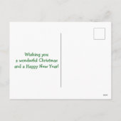 自閉症カラフルのクリスマスツリー シーズンポストカード (裏面)