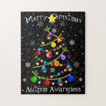 自閉症カラフルのクリスマスツリー