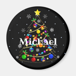 自閉症カラフルのクリスマスツリー マグネット