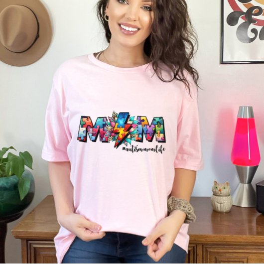 自閉症カラフルパズルピースTシャツ Tシャツ