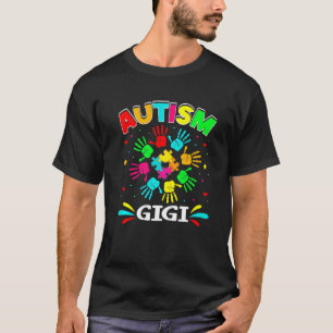 自閉症ギギパズルサポートファミリーオティスアワレネ Tシャツ
