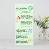 自閉症クリスマスガールフラットカード (スタンド正面)