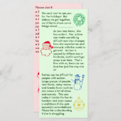 自閉症クリスマスガールフラットカード (正面/裏面)