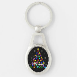 自閉症クリスマスツリー キーホルダー