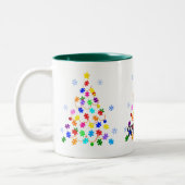 自閉症クリスマスツリー ツートーンマグカップ (左)