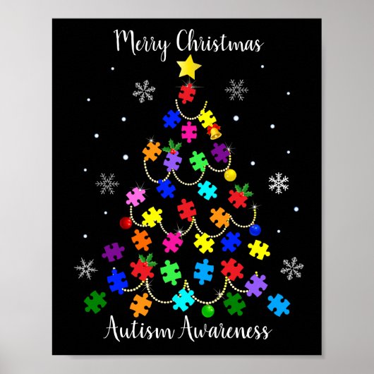 自閉症クリスマスツリー ポスター (正面)
