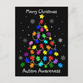 自閉症クリスマスツリー ポストカード