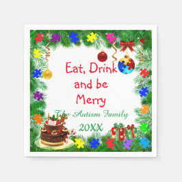 自閉症クリスマスパーティー スタンダードカクテルナプキン