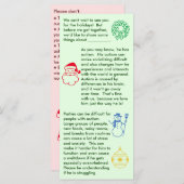 自閉症クリスマスボーイフラットカード (正面/裏面)