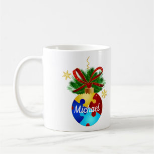 自閉症クリスマスボーブル コーヒーマグカップ