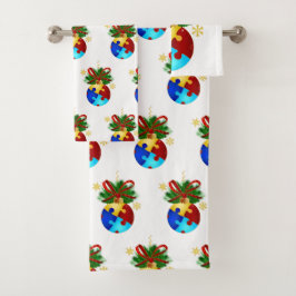 自閉症クリスマスボーブル バスタオルセット
