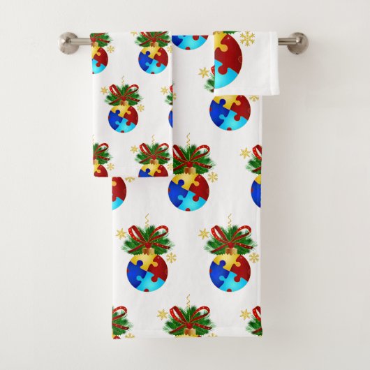 自閉症クリスマスボーブル バスタオルセット (インサイチュ)