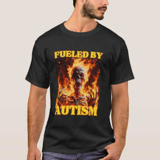 自閉症クリンジおもしろい懸命骨格ミームFで煽られる Tシャツ