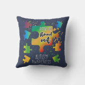 自閉症グラデーション生まれの意識を際立たせるパズル クッション (裏面)