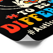 自閉症グルーヴィ違うースマイル顔パズルにOk ポスター (角)