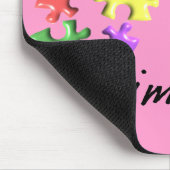 自閉症サポートギフトはデザインを"想像します" マウスパッド (コーナー)