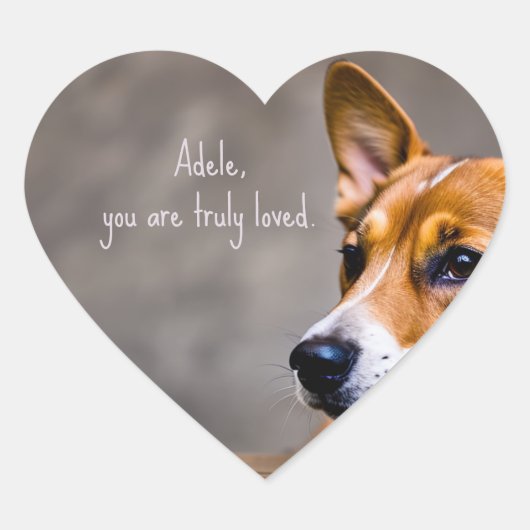 自閉症サポート – 愛のメッセージ – 本当に愛された ハートシール (正面)