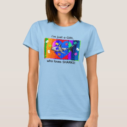 自閉症サメ Tシャツ (正面)