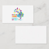 自閉症シャツ – 自閉症啓発リボンTシャツ 名刺 (正面/裏面)