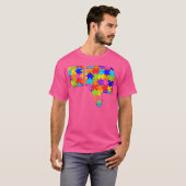 自閉症ジグソーパズル 不承認 Tシャツ (正面フル)