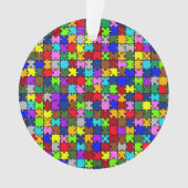 自閉症ジグソー オーナメント (正面)