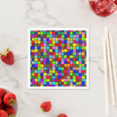 自閉症ジグソー スタンダードカクテルナプキン (インサイチュ)