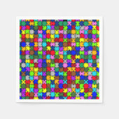 自閉症ジグソー スタンダードカクテルナプキン (正面)