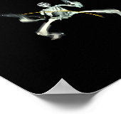 自閉症スケルトンミームおもしろいメンズウィメンズキッズ ポスター (角)