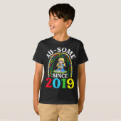 自閉症スゴイ 2019年からスゴイ 7歳の誕生日 Tシャツ (正面フル)