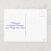 自閉症スノーフレーク・クリスマスツリー シーズンポストカード (裏面)