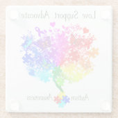 自閉症スペクトラムツリー ガラスコースター (裏面)