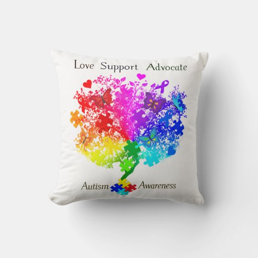 自閉症スペクトラムツリー クッション (正面)