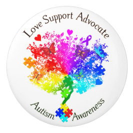 自閉症スペクトラムツリー セラミックノブ