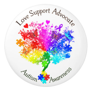 自閉症スペクトラムツリー セラミックノブ