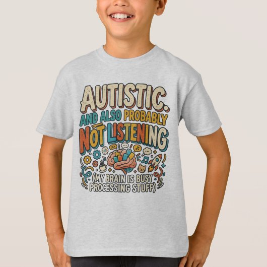 自閉症スペクトラム 聞いていない Tシャツ (正面)