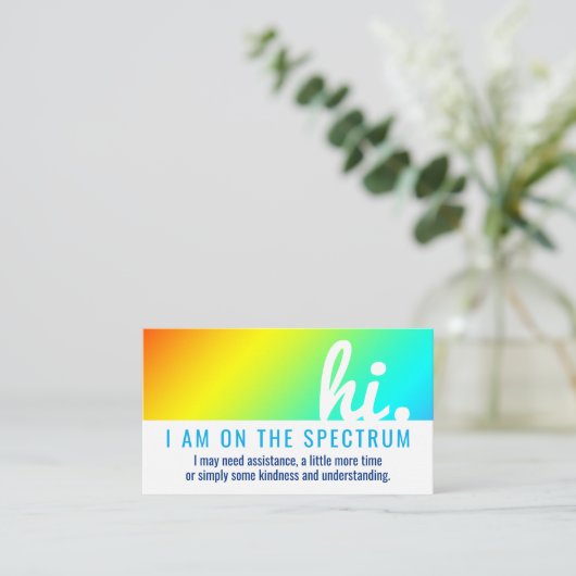 自閉症スペクトルの医療IDについて 名刺 (スタンド正面)