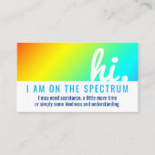 自閉症スペクトルの医療IDについて 名刺 (正面)