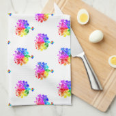 自閉症スペクトルの木 キッチンタオル (四つ折り)