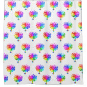 自閉症スペクトルの木 シャワーカーテン (正面)