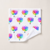 自閉症スペクトルの木 バスタオルセット (ウォッシュタオル)