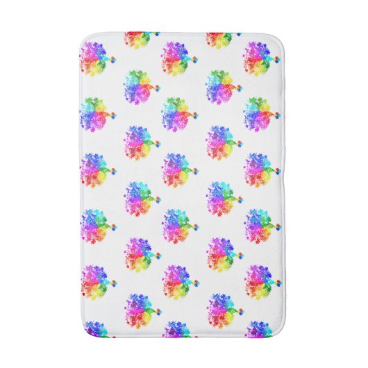 自閉症スペクトルの木 バスマット (正面縦)