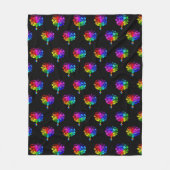 自閉症スペクトルの木 フリースブランケット (正面)