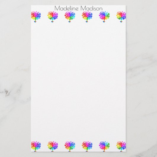 自閉症スペクトルの木 便箋 (正面)