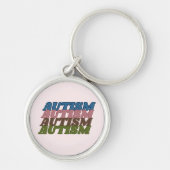 自閉症スペクトル障害おもしろいカラフル キーホルダー (正面)