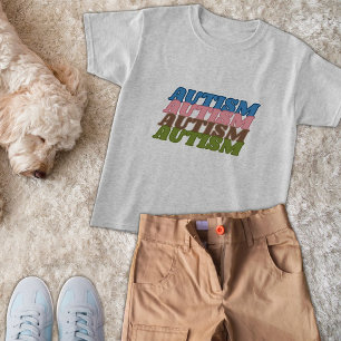 自閉症スペクトル障害おもしろいカラフル Tシャツ