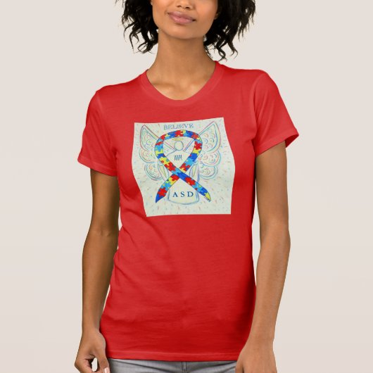 自閉症スペクトル障害(ASD)認識度シャツ Tシャツ (正面)