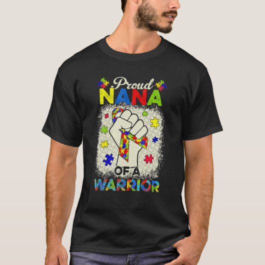 自閉症ナナ自閉症意識の戦士サポートAu Tシャツ (正面)